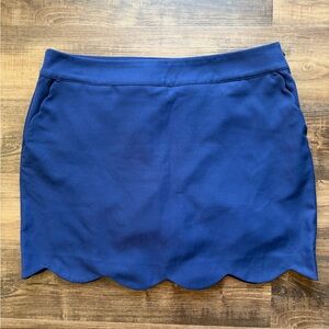 Vineyard Vines Navy Scalloped Hem Skort Size 14, Like New